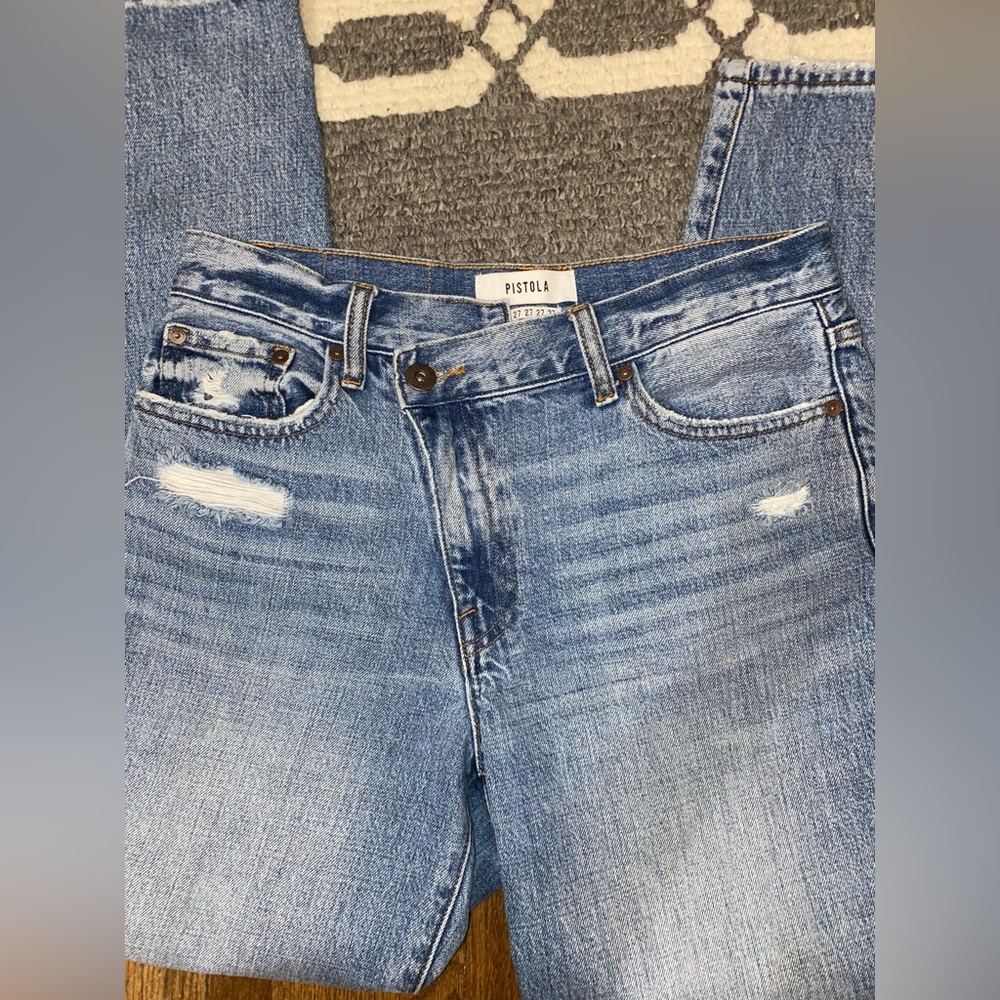 Pistola Presley Crossover High Rise Straight Jeans